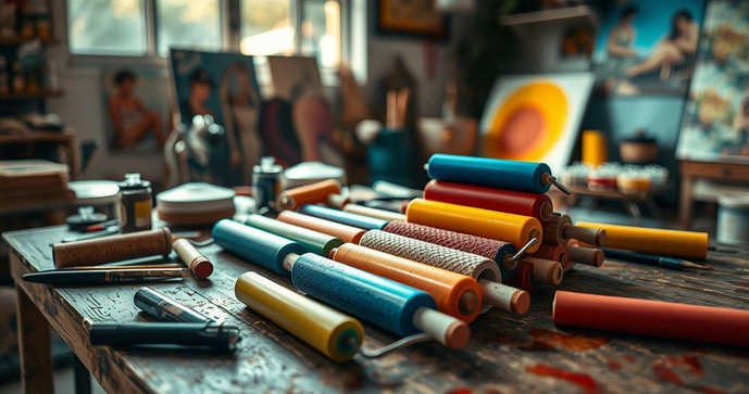 Rolo de borracha para gravura: saiba como escolher o ideal para suas artes
